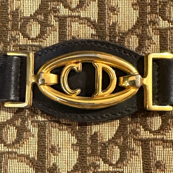 Christian Dior Modele Exclusif Diorissimo Leather Trim Trotter Shoulder Bag EUC - Picture 3 of 16